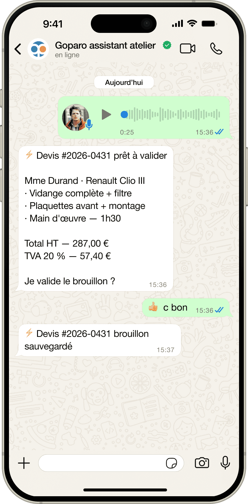 WhatsApp Goparo demo