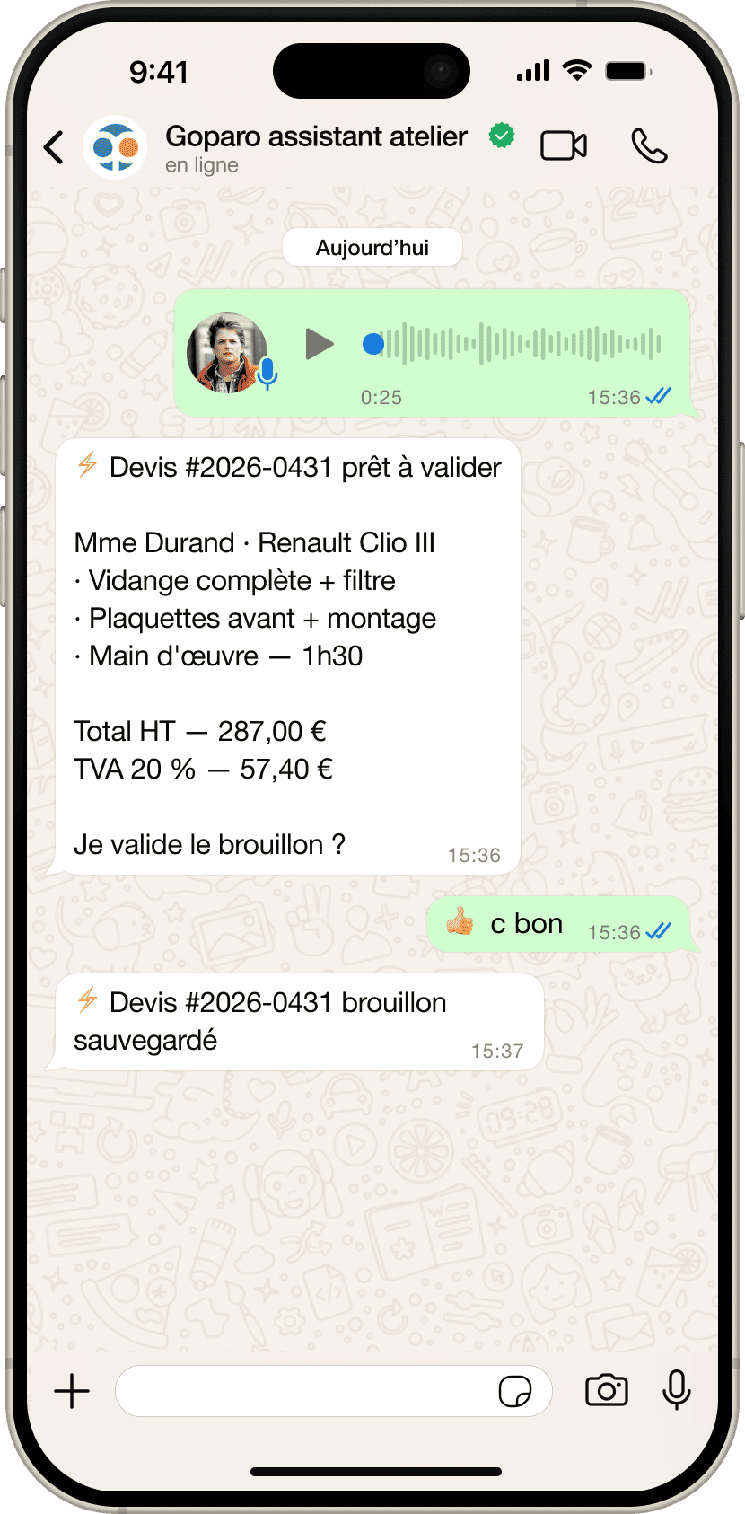 WhatsApp Goparo demo
